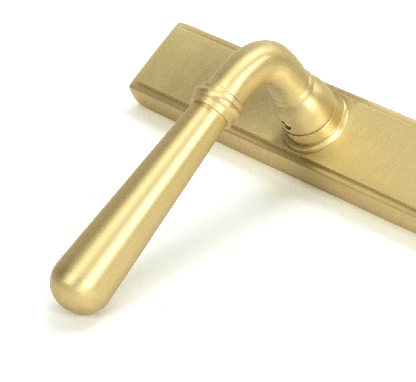 Newbury Slimline Lever Espag. Lock Set | Satin Brass - From The Anvil