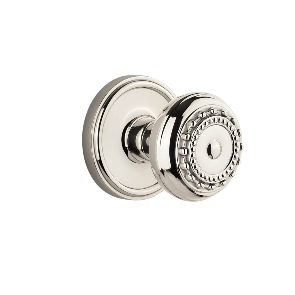 Grandeur - Georgetown Rosette with Parthenon Knob in Polished Nickel - Passage - 2 3/8"