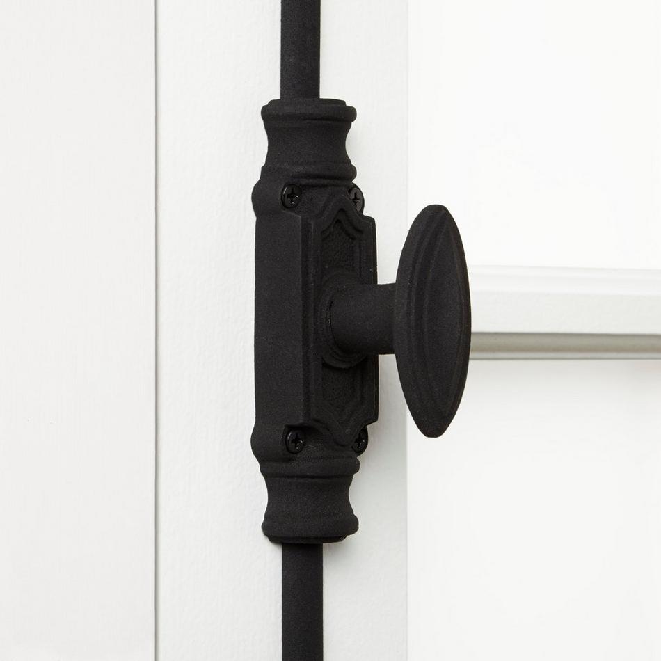 Signature Hardware - Barcheski Iron Window Cremone Bolt - Black Powder coat