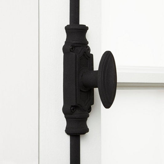 Signature Hardware - Barcheski Iron Window Cremone Bolt - Black Powder coat