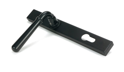 Newbury Slimline Lever Espag. Lock Set | Matt Black- From The Anvil