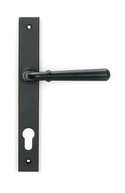 Newbury Slimline Lever Espag. Lock Set | Matt Black- From The Anvil