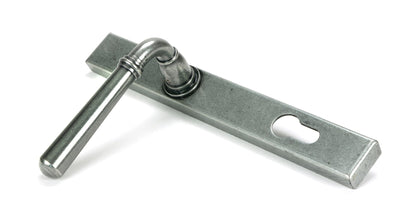 Newbury Slimline Lever Espag. Lock Set | Pewter Patina - From The Anvil