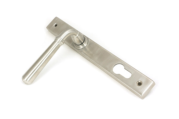 Newbury Slimline Lever Espag. Lock Set | Satin Marine SS (316) - From The Anvil