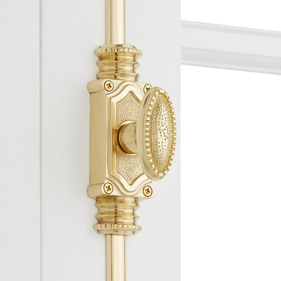 Signature Hardware - Aldemer Brass Cabinet Cremone Bolt - Polished Brass