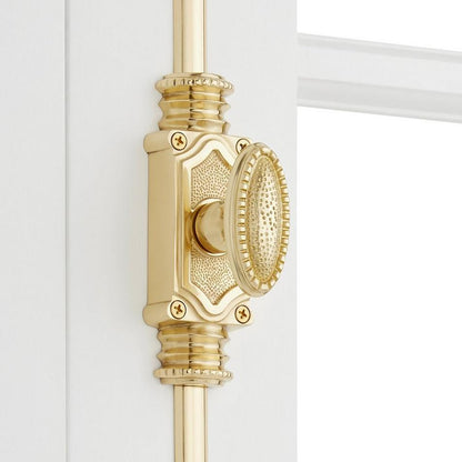 Signature Hardware - Aldemer Brass Cabinet Cremone Bolt - Polished Brass