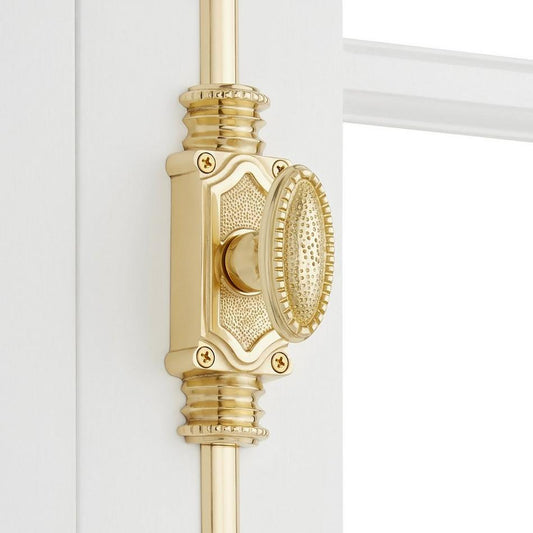 Signature Hardware - Aldemer Brass Cabinet Cremone Bolt - Polished Brass