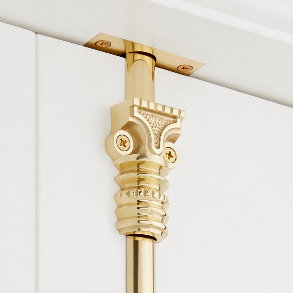 Signature Hardware - Aldemer Brass Cabinet Cremone Bolt - Polished Brass