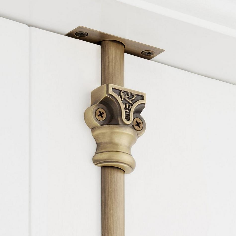 Signature Hardware - Helmina Brass Cabinet Cremone Bolt - Antique Brass
