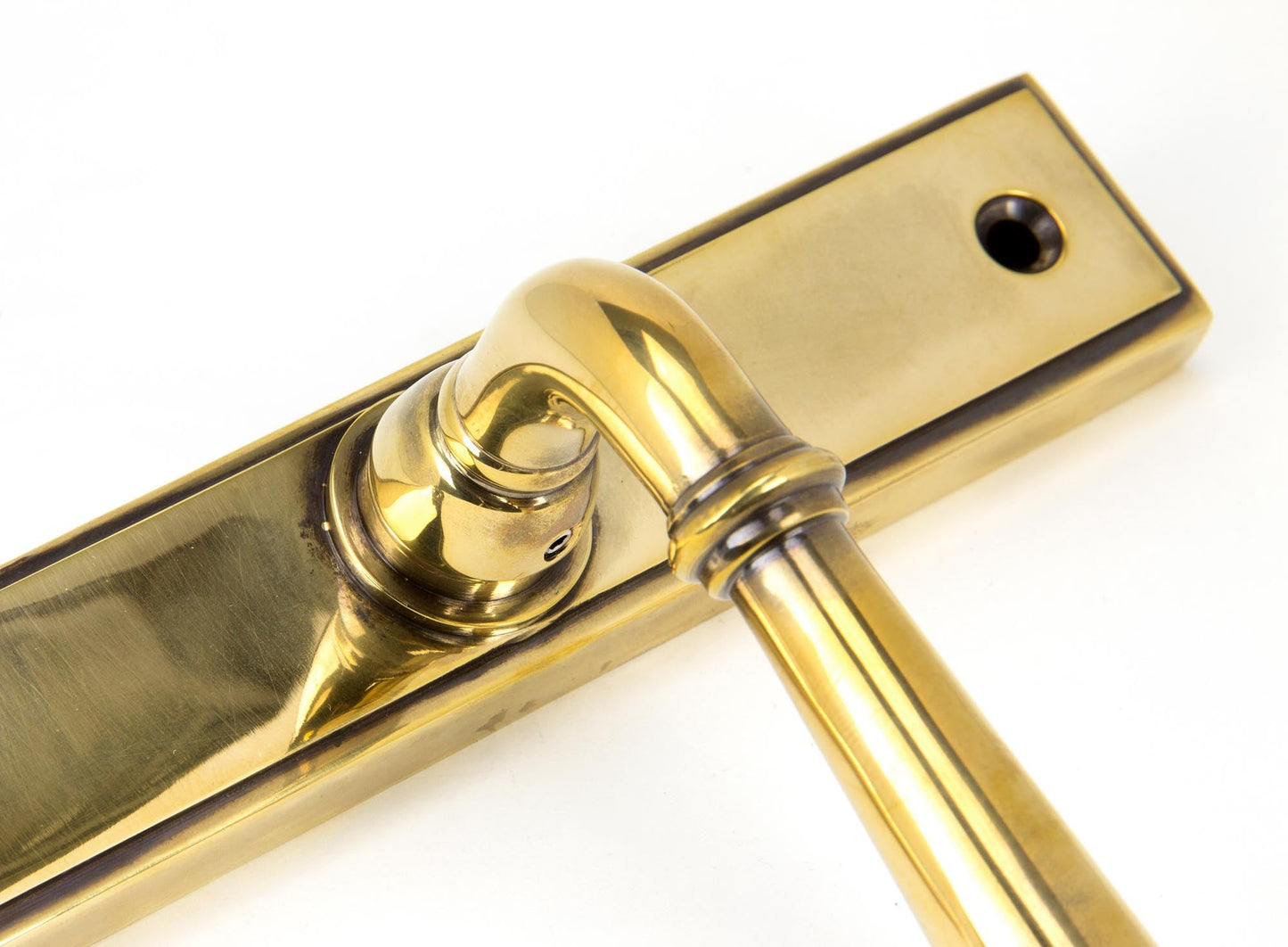 Newbury Slimline Lever Espag. Lock Set | Aged Brass - From The Anvil
