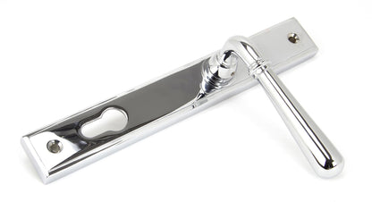 Newbury Slimline Lever Espag. Lock Set | Polished Chrome - From The Anvil