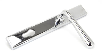 Newbury Slimline Lever Espag. Lock Set | Polished Chrome - From The Anvil