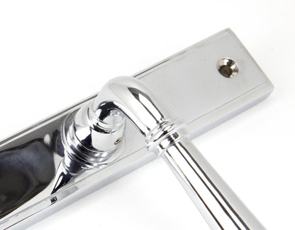Newbury Slimline Lever Espag. Lock Set | Polished Chrome - From The Anvil