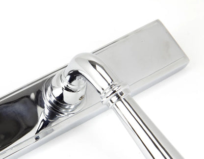 Newbury Slimline Lever Espag. Lock Set | Polished Chrome - From The Anvil