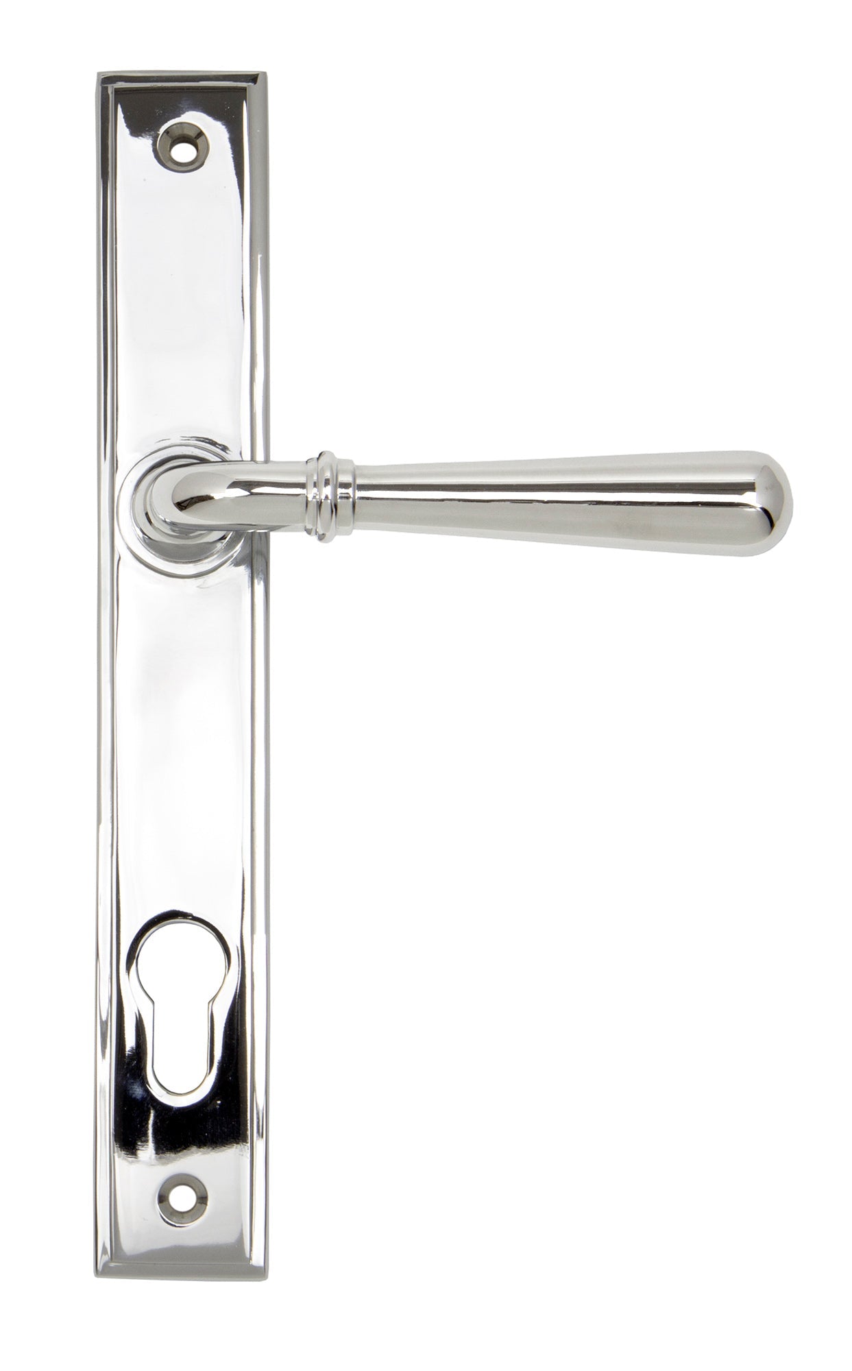 Newbury Slimline Lever Espag. Lock Set | Polished Chrome - From The Anvil
