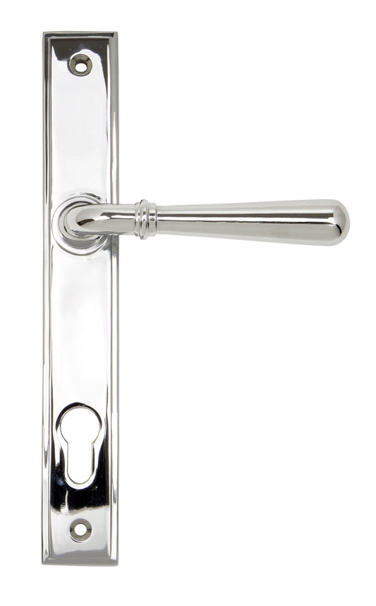 Newbury Slimline Lever Espag. Lock Set | Polished Chrome - From The Anvil