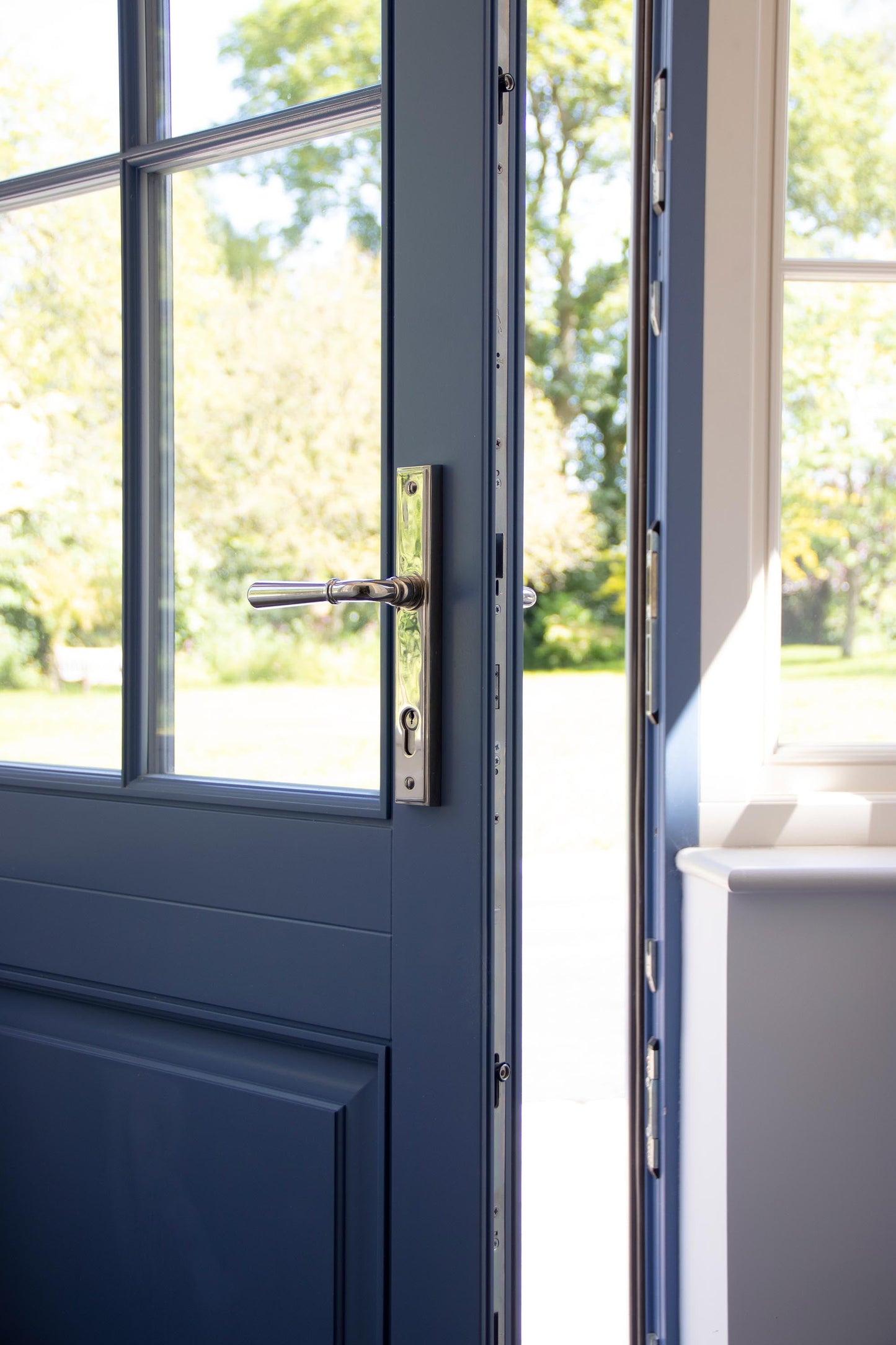 Newbury Slimline Lever Espag. Lock Set | Polished Nickel - From The Anvil