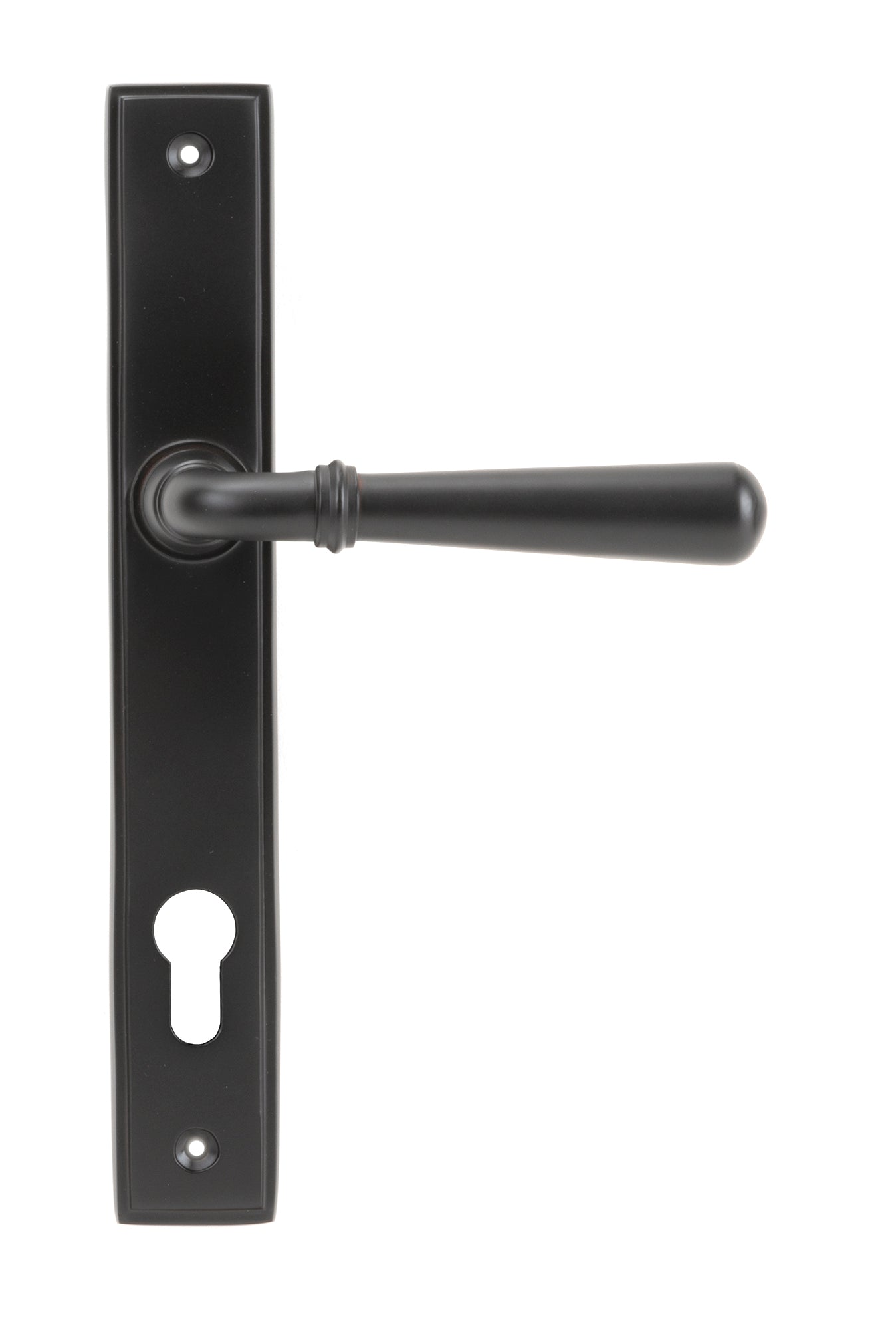 Newbury Slimline Lever Espag. Lock Set | Aged Bronze - From The Anvil