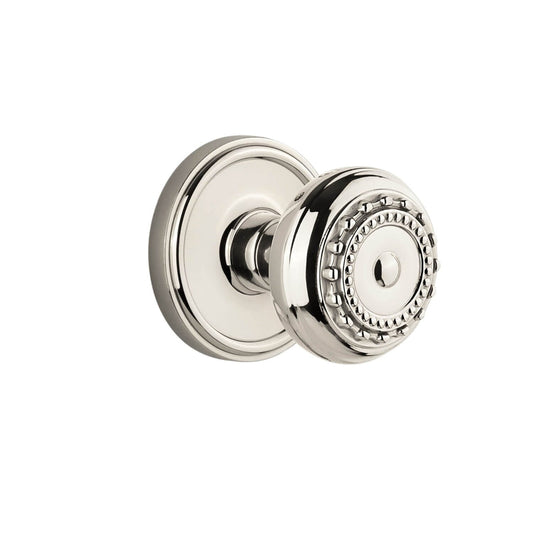 Grandeur - Georgetown Rosette with Parthenon Knob in Polished Nickel - Passage - 2 3/8"