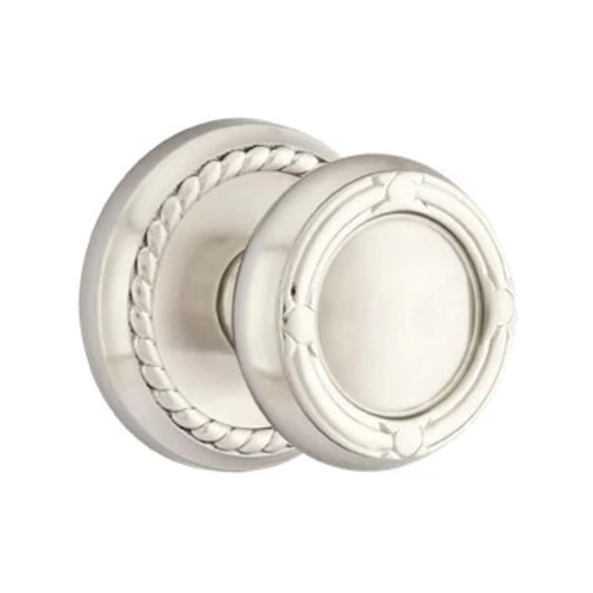Emtek - Ribbon & Reed Knob Rope Rosette Satin Nickel US15