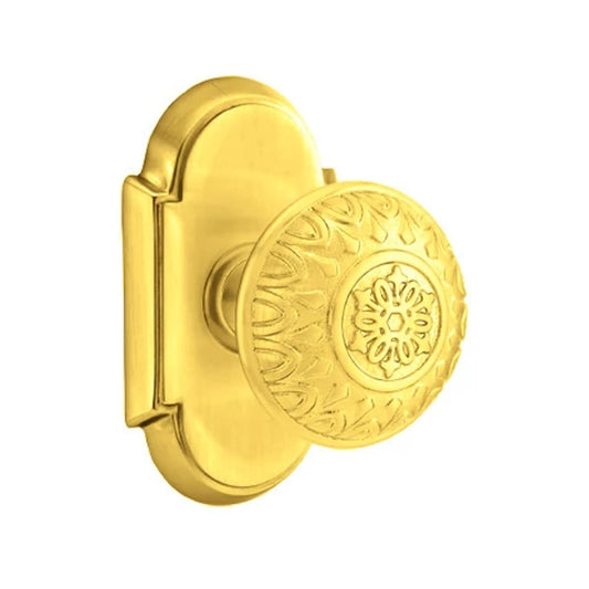 Emtek - Lancaster Knob #8 Rosette Polished Brass US3