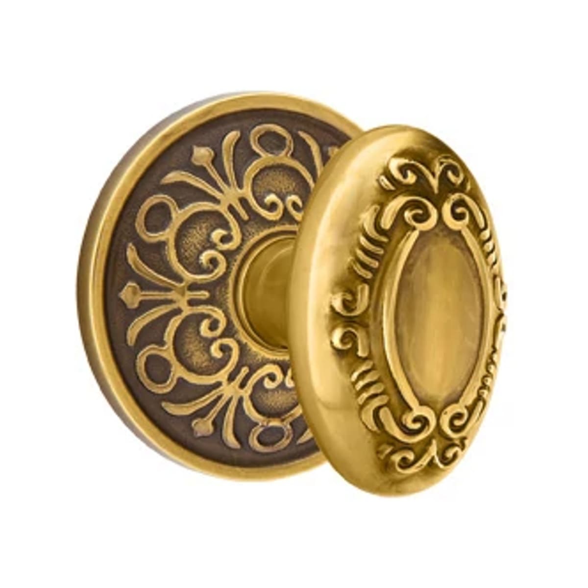 Emtek - Victoria Knob Lancaster Rosette French Antique US7