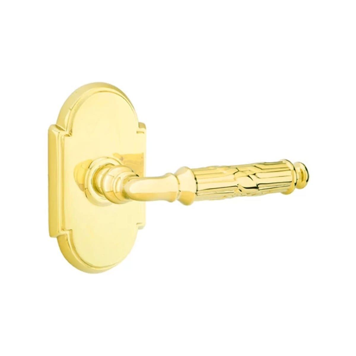 Emtek - Ribbon & Reed Lever #8 Rosette Polished Brass US3